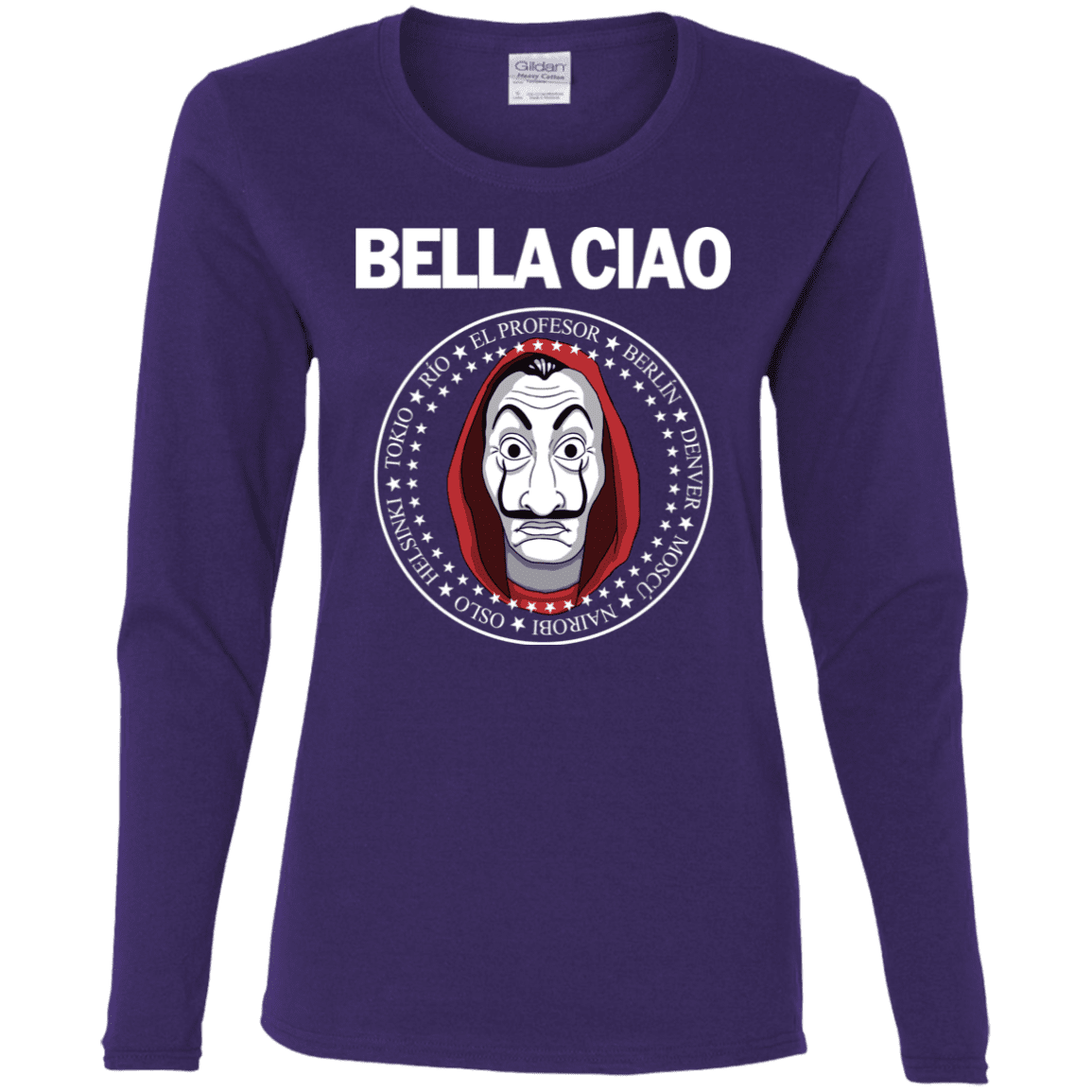 T-Shirts Purple / S Bella Ciao Women's Long Sleeve T-Shirt