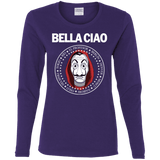 T-Shirts Purple / S Bella Ciao Women's Long Sleeve T-Shirt