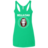 T-Shirts Envy / X-Small Bella Ciao Women's Triblend Racerback Tank