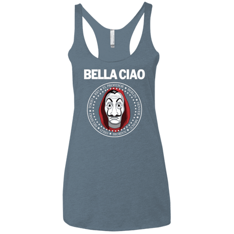 T-Shirts Indigo / X-Small Bella Ciao Women's Triblend Racerback Tank