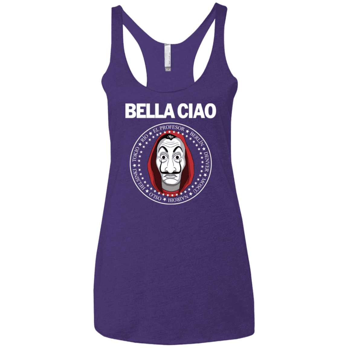 T-Shirts Purple Rush / X-Small Bella Ciao Women's Triblend Racerback Tank