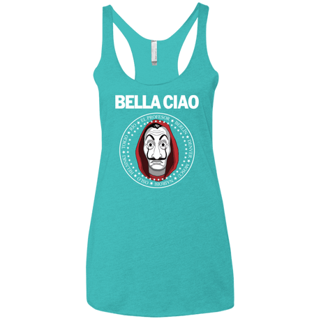T-Shirts Tahiti Blue / X-Small Bella Ciao Women's Triblend Racerback Tank