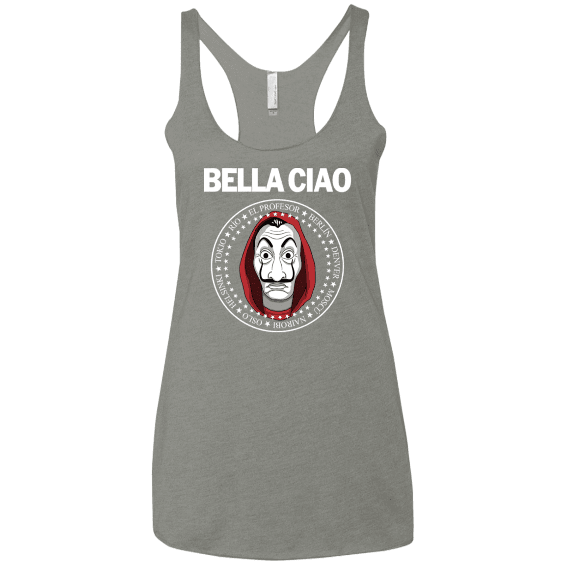T-Shirts Venetian Grey / X-Small Bella Ciao Women's Triblend Racerback Tank