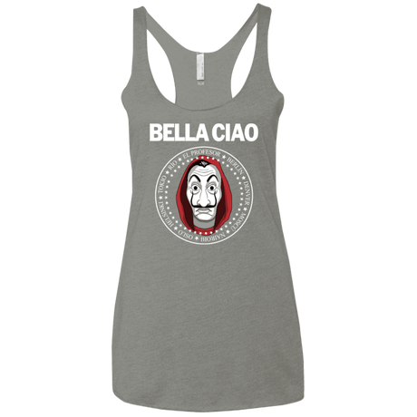 T-Shirts Venetian Grey / X-Small Bella Ciao Women's Triblend Racerback Tank