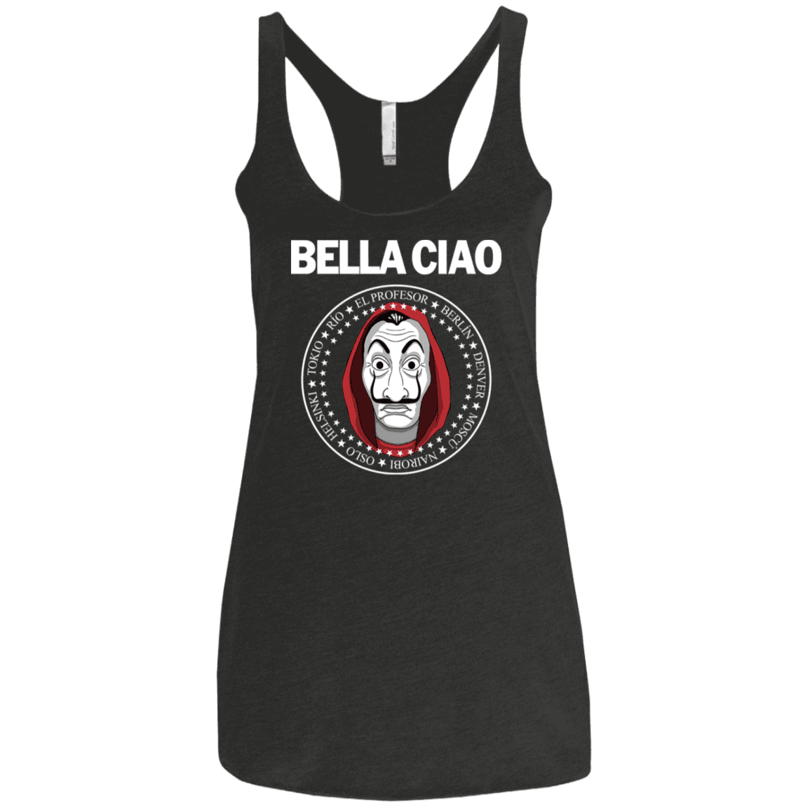 T-Shirts Vintage Black / X-Small Bella Ciao Women's Triblend Racerback Tank