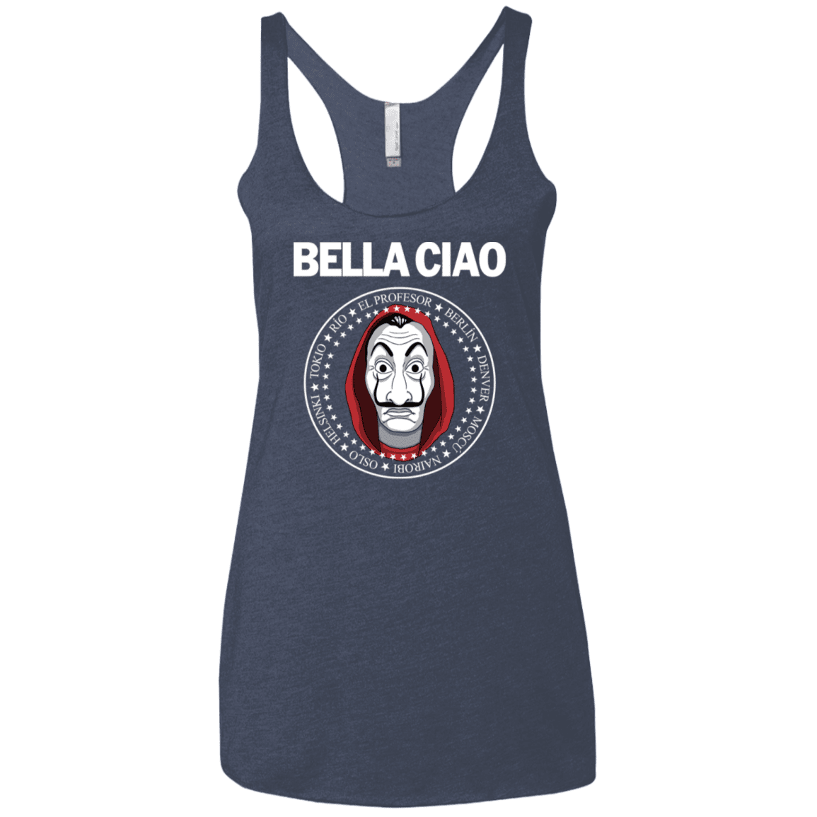 T-Shirts Vintage Navy / X-Small Bella Ciao Women's Triblend Racerback Tank