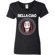 T-Shirts Black / S Bella Ciao Women's V-Neck T-Shirt