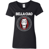 T-Shirts Black / S Bella Ciao Women's V-Neck T-Shirt