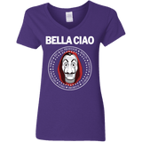 T-Shirts Purple / S Bella Ciao Women's V-Neck T-Shirt