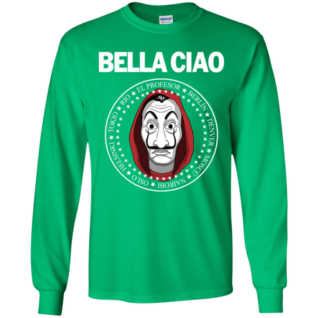 T-Shirts Irish Green / YS Bella Ciao Youth Long Sleeve T-Shirt