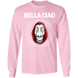 T-Shirts Light Pink / YS Bella Ciao Youth Long Sleeve T-Shirt