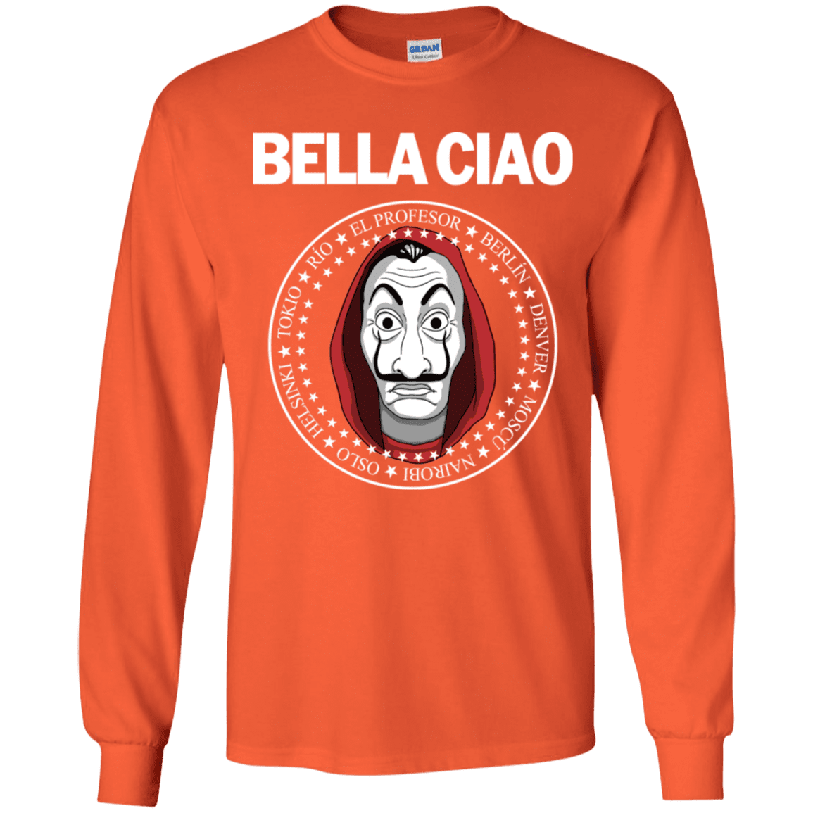 T-Shirts Orange / YS Bella Ciao Youth Long Sleeve T-Shirt