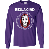 T-Shirts Purple / YS Bella Ciao Youth Long Sleeve T-Shirt
