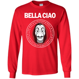 T-Shirts Red / YS Bella Ciao Youth Long Sleeve T-Shirt