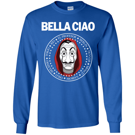 T-Shirts Royal / YS Bella Ciao Youth Long Sleeve T-Shirt