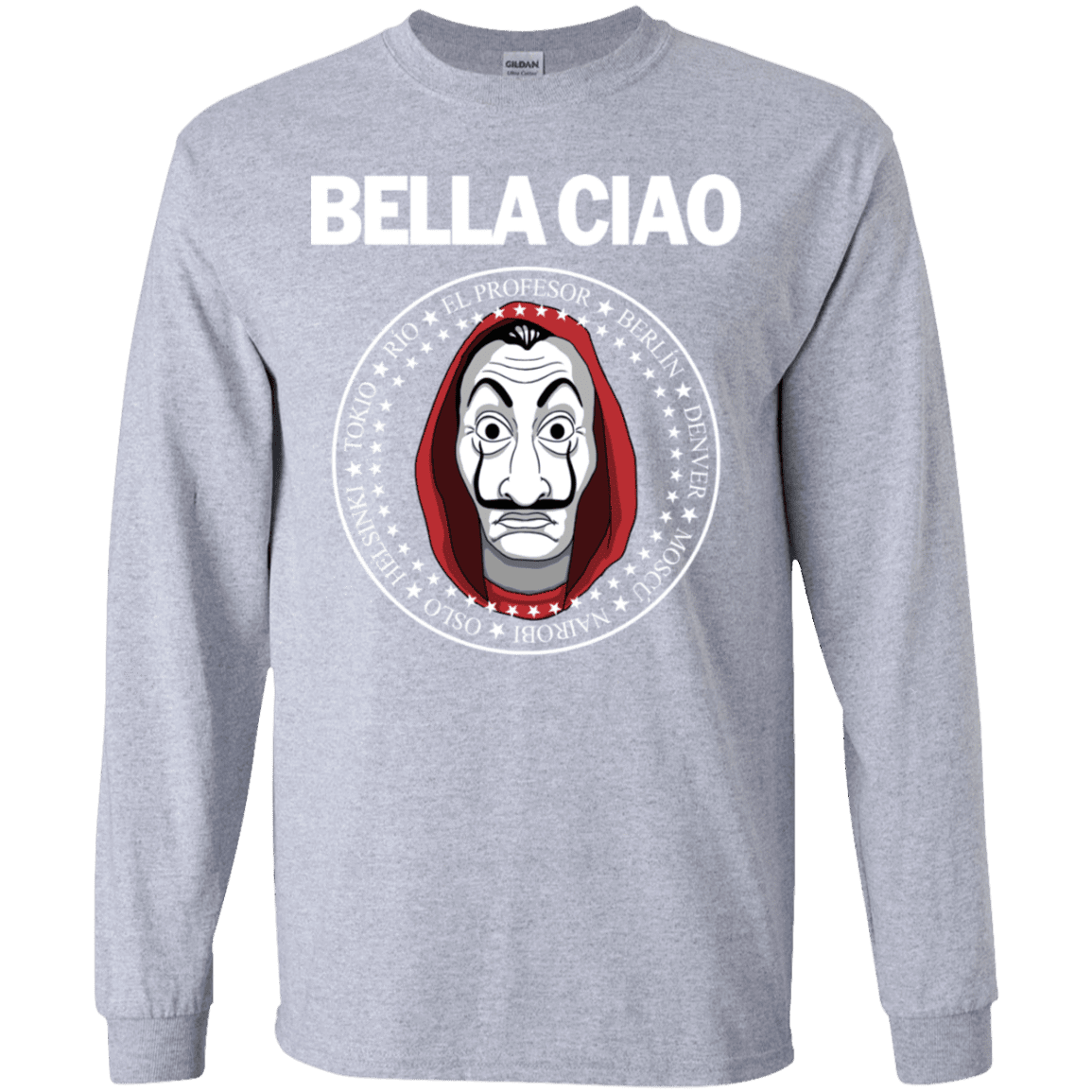 T-Shirts Sport Grey / YS Bella Ciao Youth Long Sleeve T-Shirt