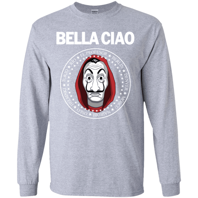 T-Shirts Sport Grey / YS Bella Ciao Youth Long Sleeve T-Shirt