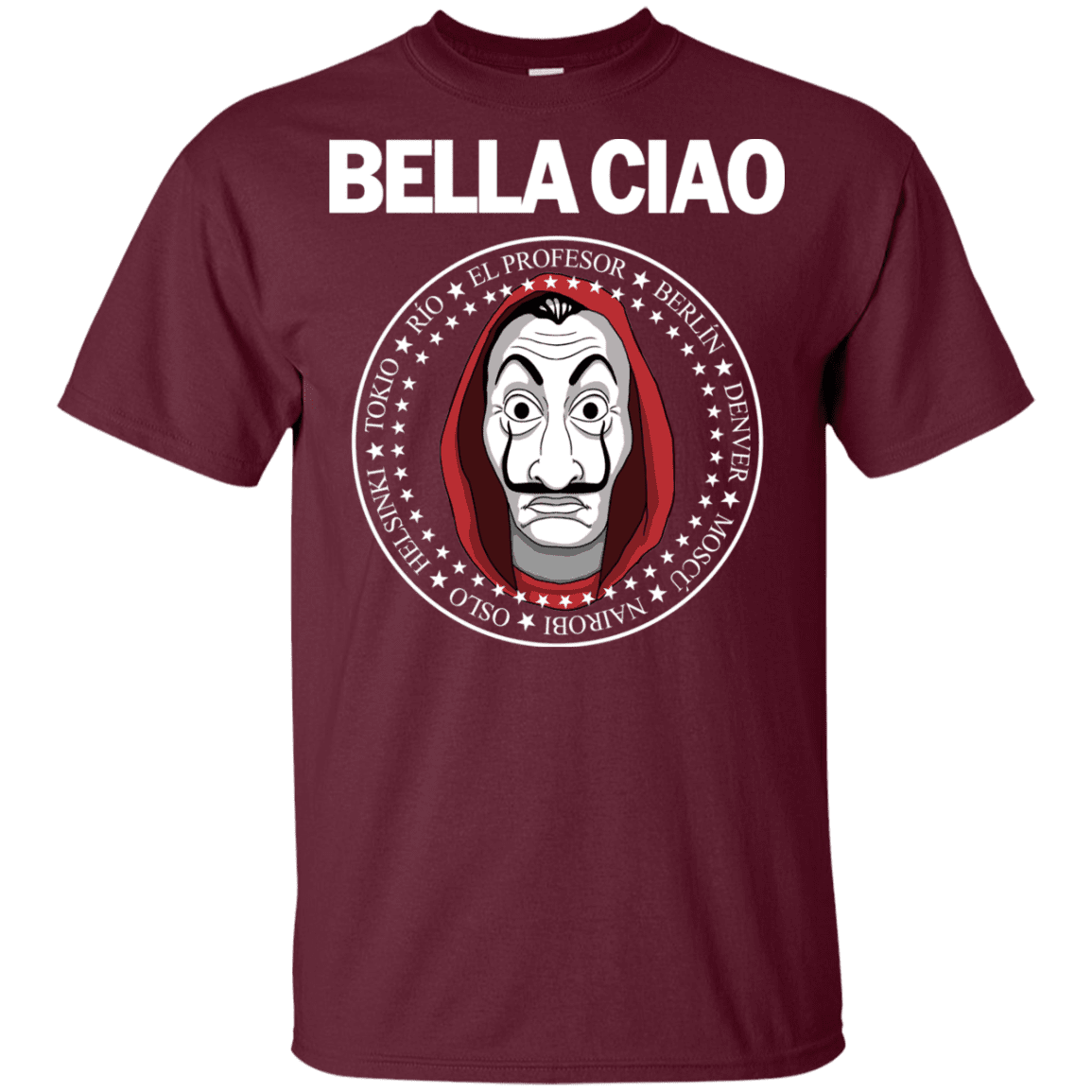 T-Shirts Maroon / YXS Bella Ciao Youth T-Shirt