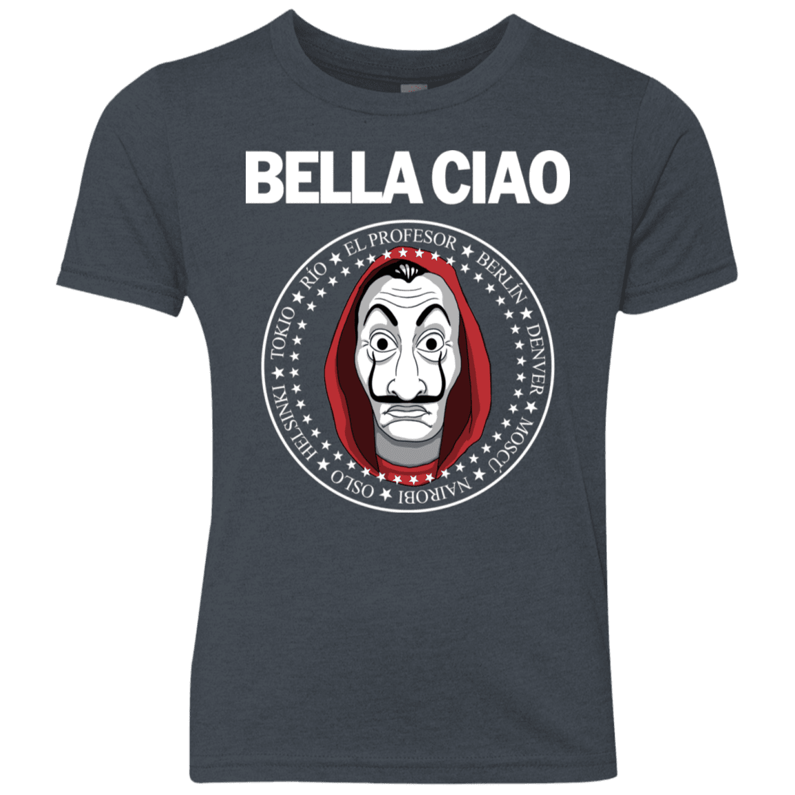 T-Shirts Vintage Navy / YXS Bella Ciao Youth Triblend T-Shirt