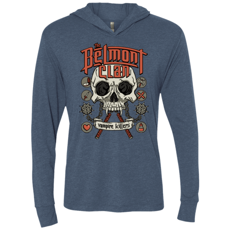 T-Shirts Indigo / X-Small Belmont Clan Triblend Long Sleeve Hoodie Tee