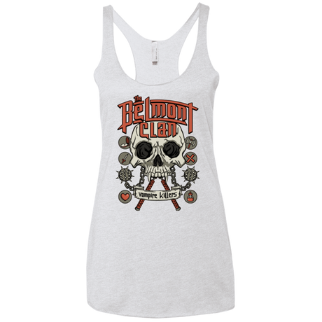 T-Shirts Heather White / X-Small Belmont Clan Women's Triblend Racerback Tank