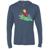 T-Shirts Indigo / X-Small Bender and Fry Triblend Long Sleeve Hoodie Tee