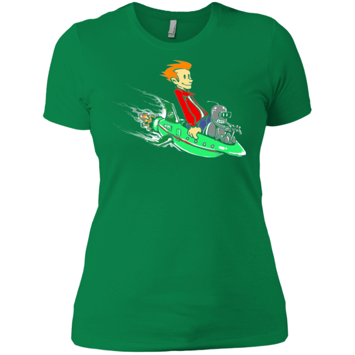 T-Shirts Kelly Green / X-Small Bender and Fry Women's Premium T-Shirt