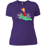 T-Shirts Purple / X-Small Bender and Fry Women's Premium T-Shirt
