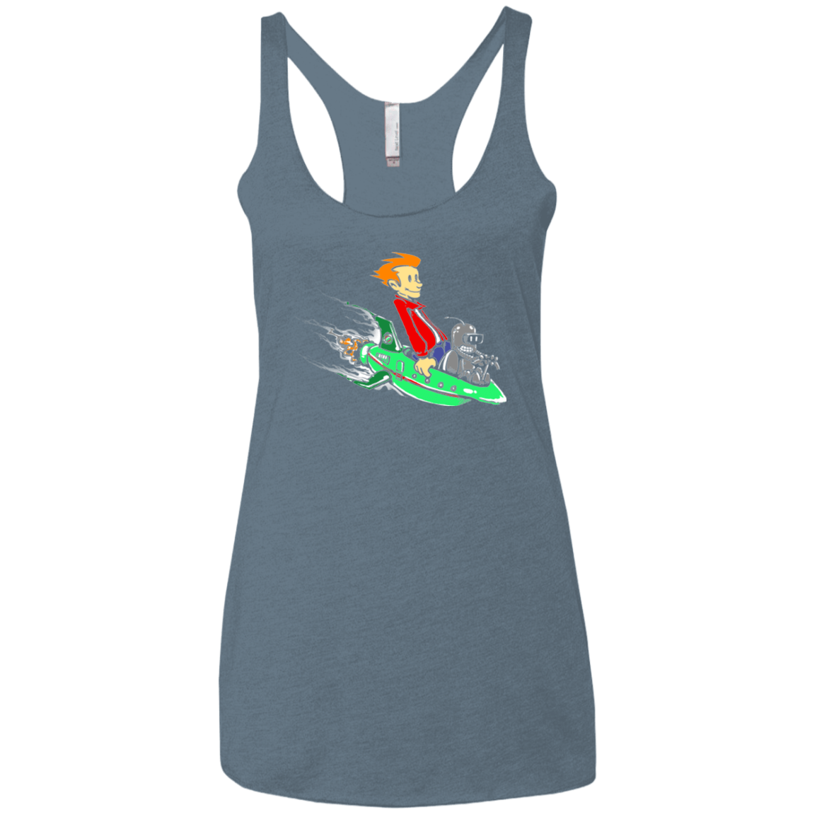 T-Shirts Indigo / X-Small Bender and Fry Women's Triblend Racerback Tank