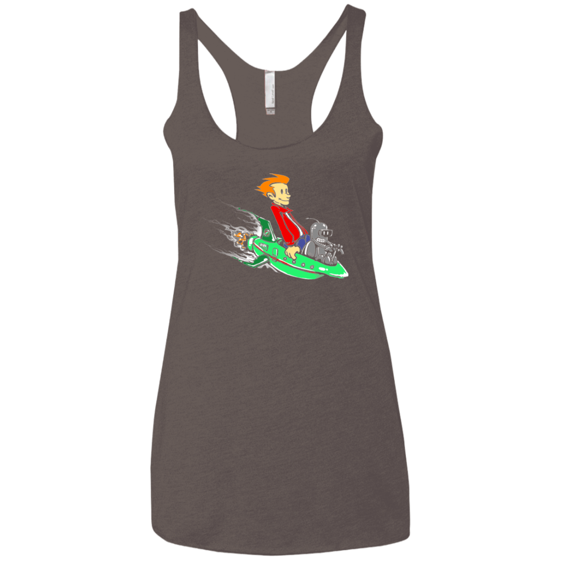 T-Shirts Macchiato / X-Small Bender and Fry Women's Triblend Racerback Tank