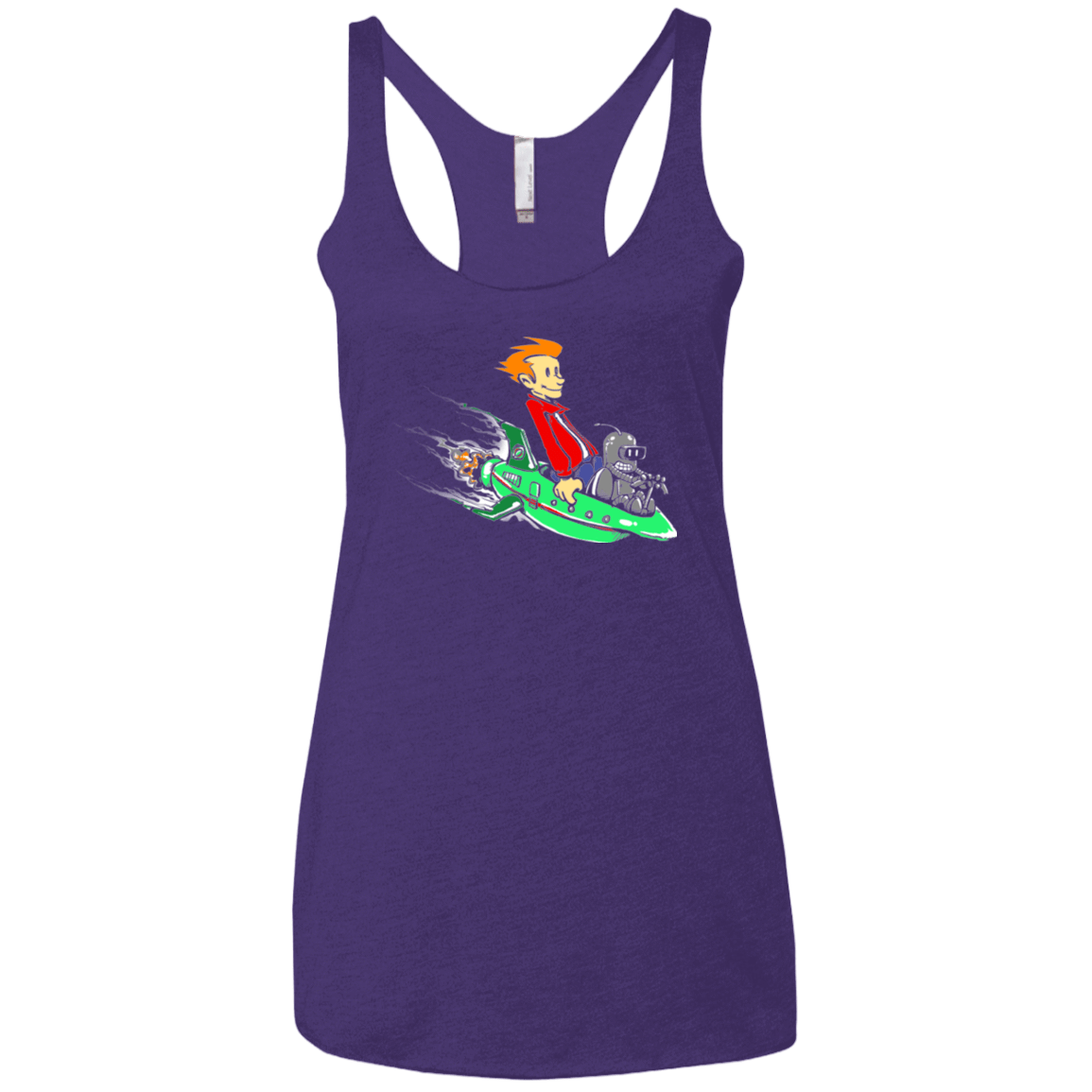 T-Shirts Purple / X-Small Bender and Fry Women's Triblend Racerback Tank