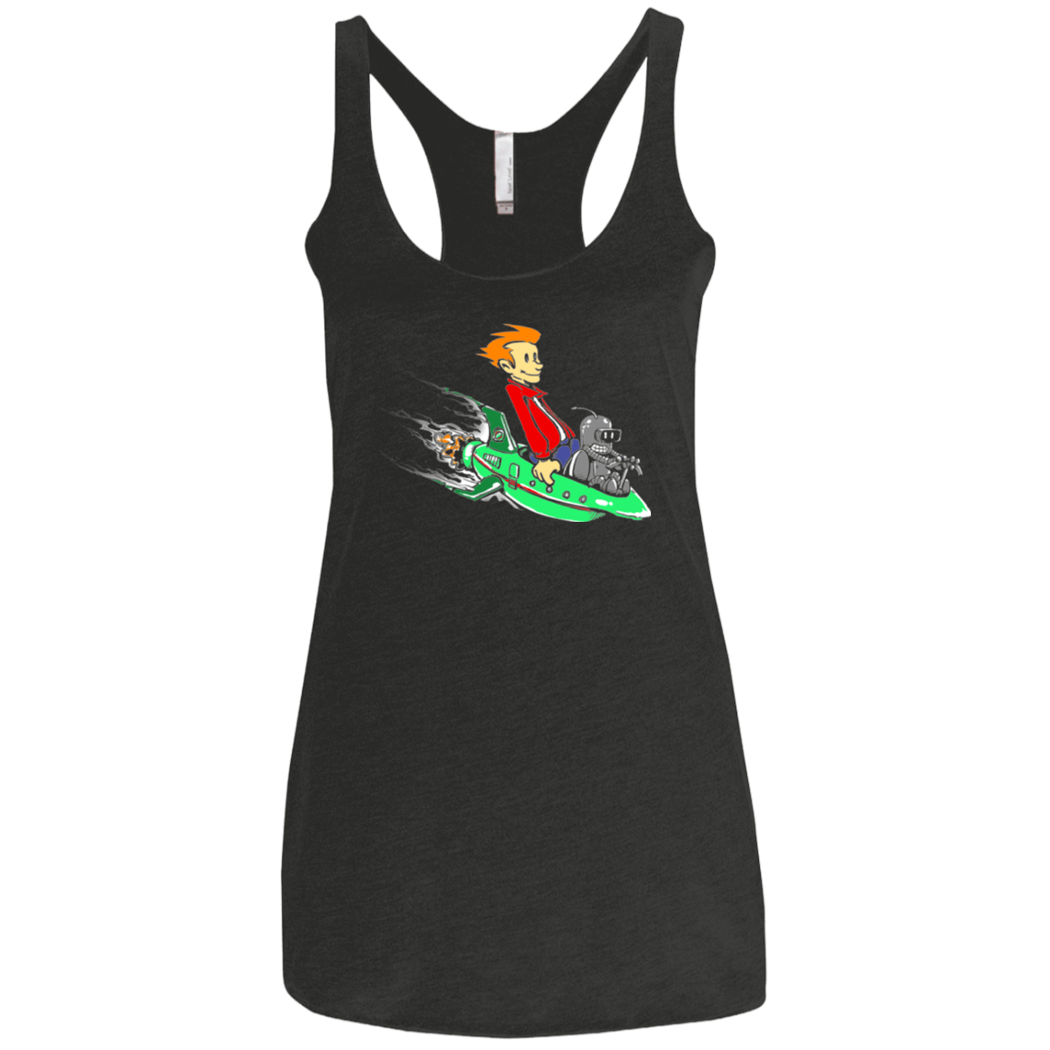 T-Shirts Vintage Black / X-Small Bender and Fry Women's Triblend Racerback Tank