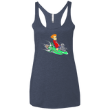 T-Shirts Vintage Navy / X-Small Bender and Fry Women's Triblend Racerback Tank