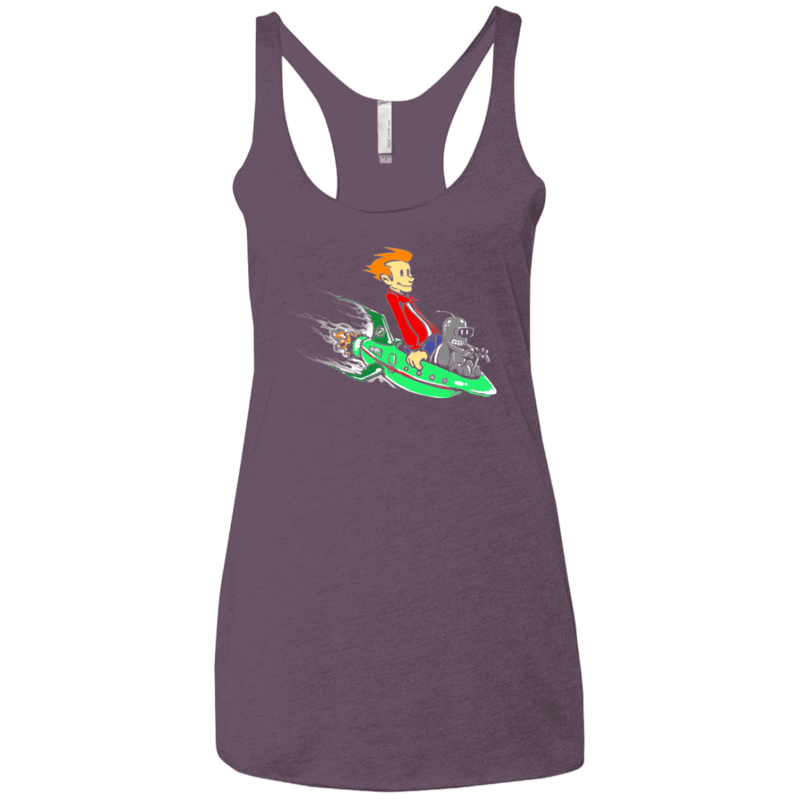 T-Shirts Vintage Purple / X-Small Bender and Fry Women's Triblend Racerback Tank