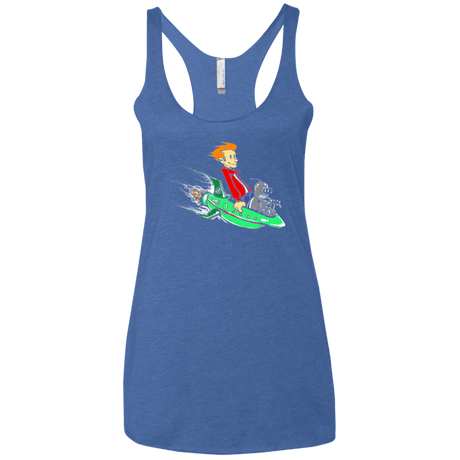 T-Shirts Vintage Royal / X-Small Bender and Fry Women's Triblend Racerback Tank