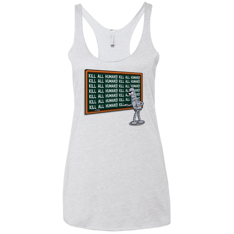 T-Shirts Heather White / X-Small Bender Detention Women's Triblend Racerback Tank