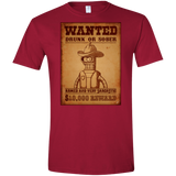 T-Shirts Cardinal Red / S Bender Wanted Men's Semi-Fitted Softstyle