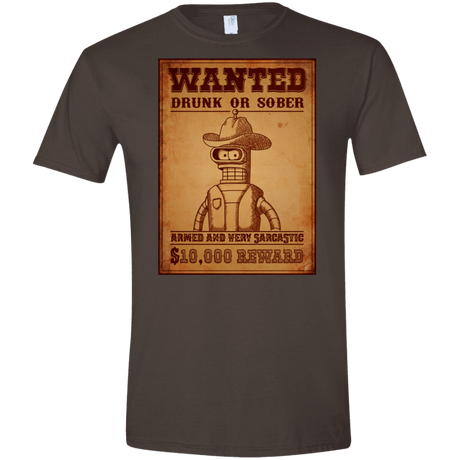 T-Shirts Dark Chocolate / S Bender Wanted Men's Semi-Fitted Softstyle