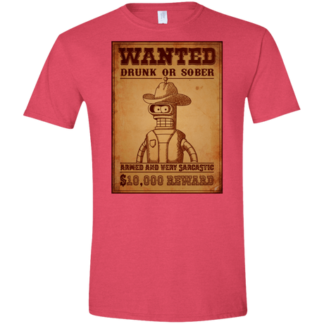 T-Shirts Heather Red / S Bender Wanted Men's Semi-Fitted Softstyle