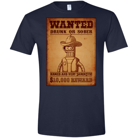 T-Shirts Navy / X-Small Bender Wanted Men's Semi-Fitted Softstyle