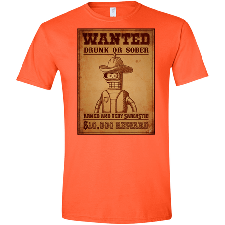 T-Shirts Orange / S Bender Wanted Men's Semi-Fitted Softstyle