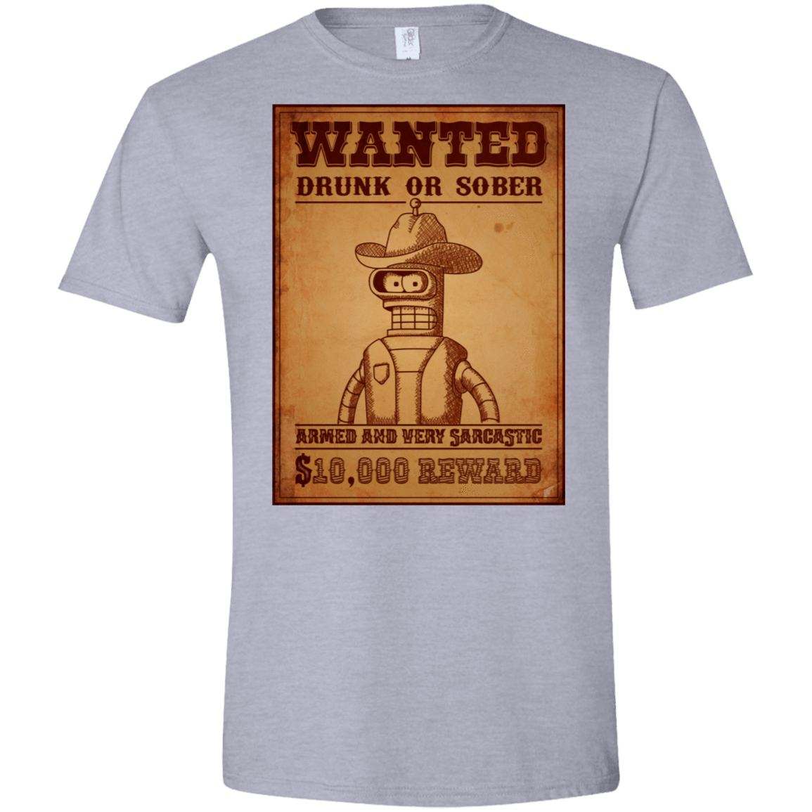 T-Shirts Sport Grey / X-Small Bender Wanted Men's Semi-Fitted Softstyle