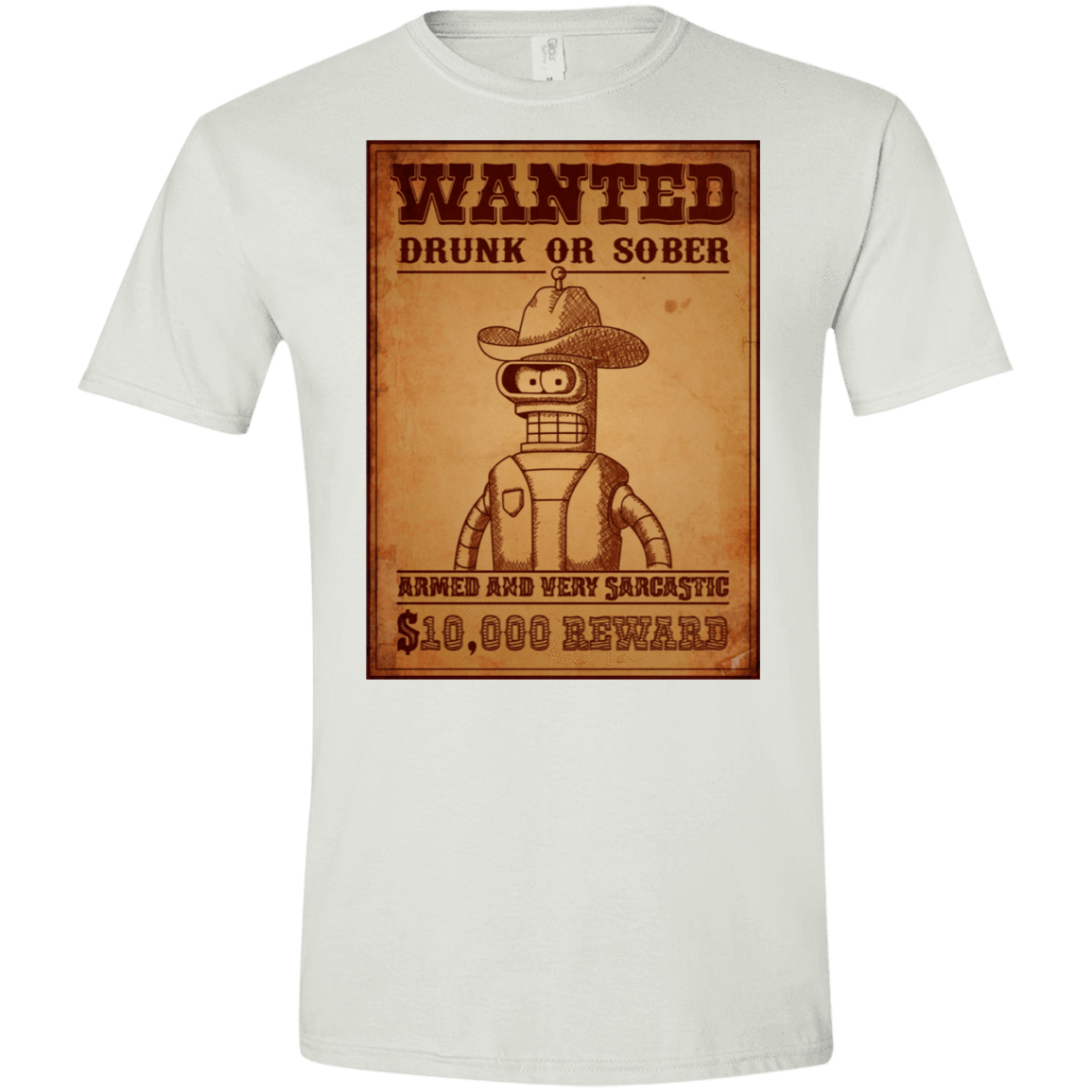 T-Shirts White / X-Small Bender Wanted Men's Semi-Fitted Softstyle