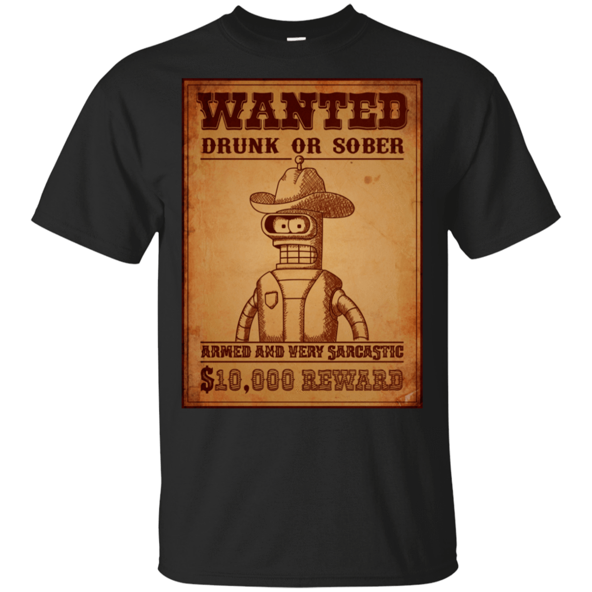 T-Shirts Black / S Bender Wanted T-Shirt