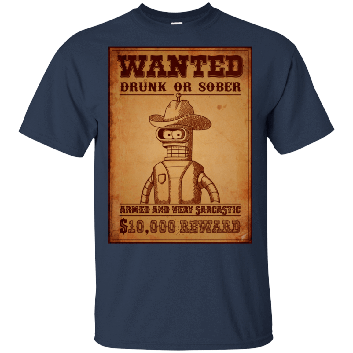 T-Shirts Navy / S Bender Wanted T-Shirt