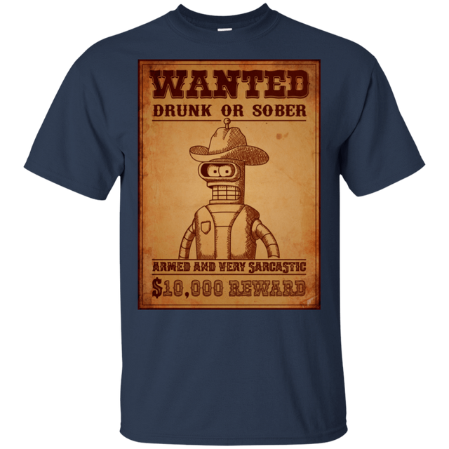 T-Shirts Navy / S Bender Wanted T-Shirt