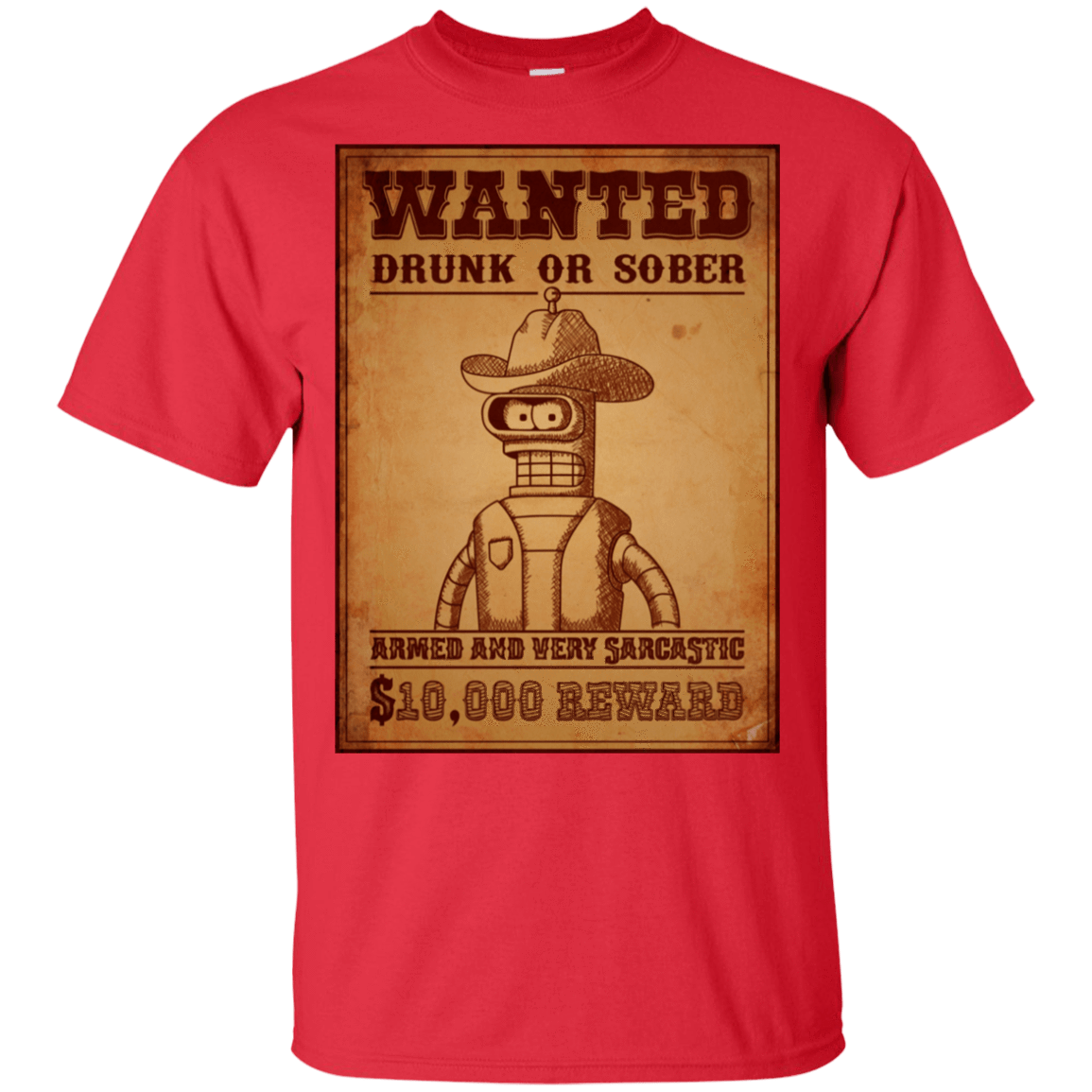 T-Shirts Red / S Bender Wanted T-Shirt