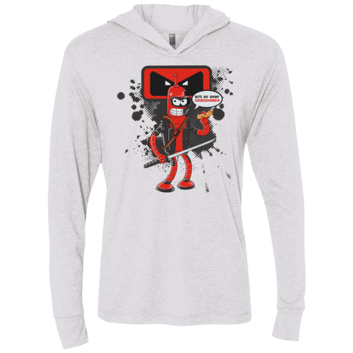 T-Shirts Heather White / X-Small Bending The Fourth Wall Triblend Long Sleeve Hoodie Tee