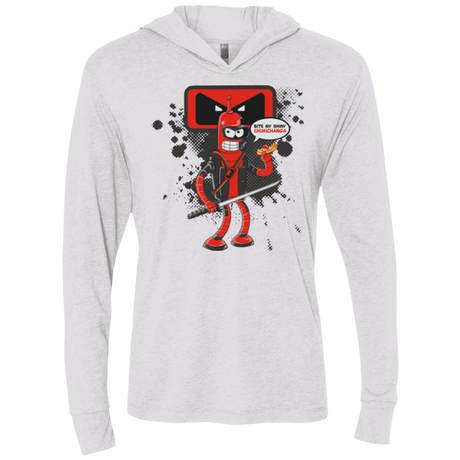 T-Shirts Heather White / X-Small Bending The Fourth Wall Triblend Long Sleeve Hoodie Tee