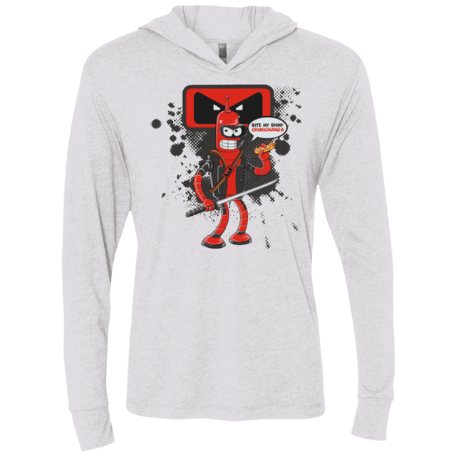 T-Shirts Heather White / X-Small Bending The Fourth Wall Triblend Long Sleeve Hoodie Tee